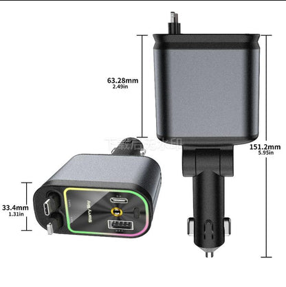 Starlight 4-in-1 Retractable Car Charger
