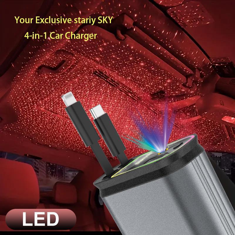 Starlight 4-in-1 Retractable Car Charger