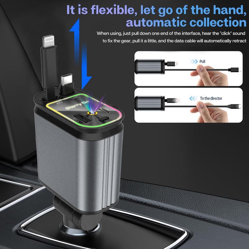 Starlight 4-in-1 Retractable Car Charger